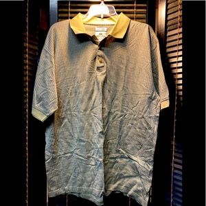 Lone Cypress Pebble Beach large khaki polo golf shirt like new